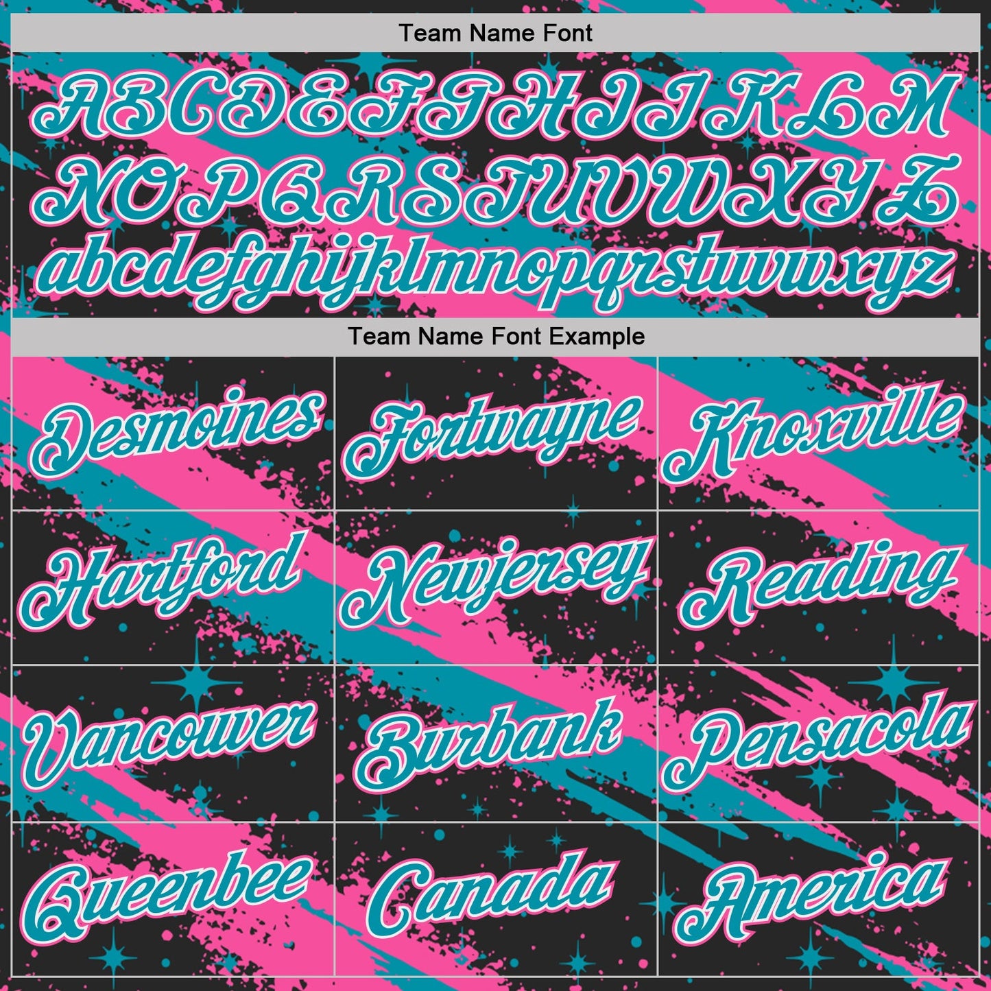 Custom Black Teal Pink-White Brush Stroke Splatter Starburst Performance T-Shirt view 3