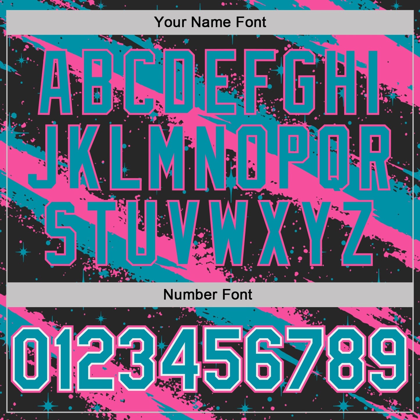 Custom Black Teal Pink-White Brush Stroke Splatter Starburst Performance T-Shirt view 4
