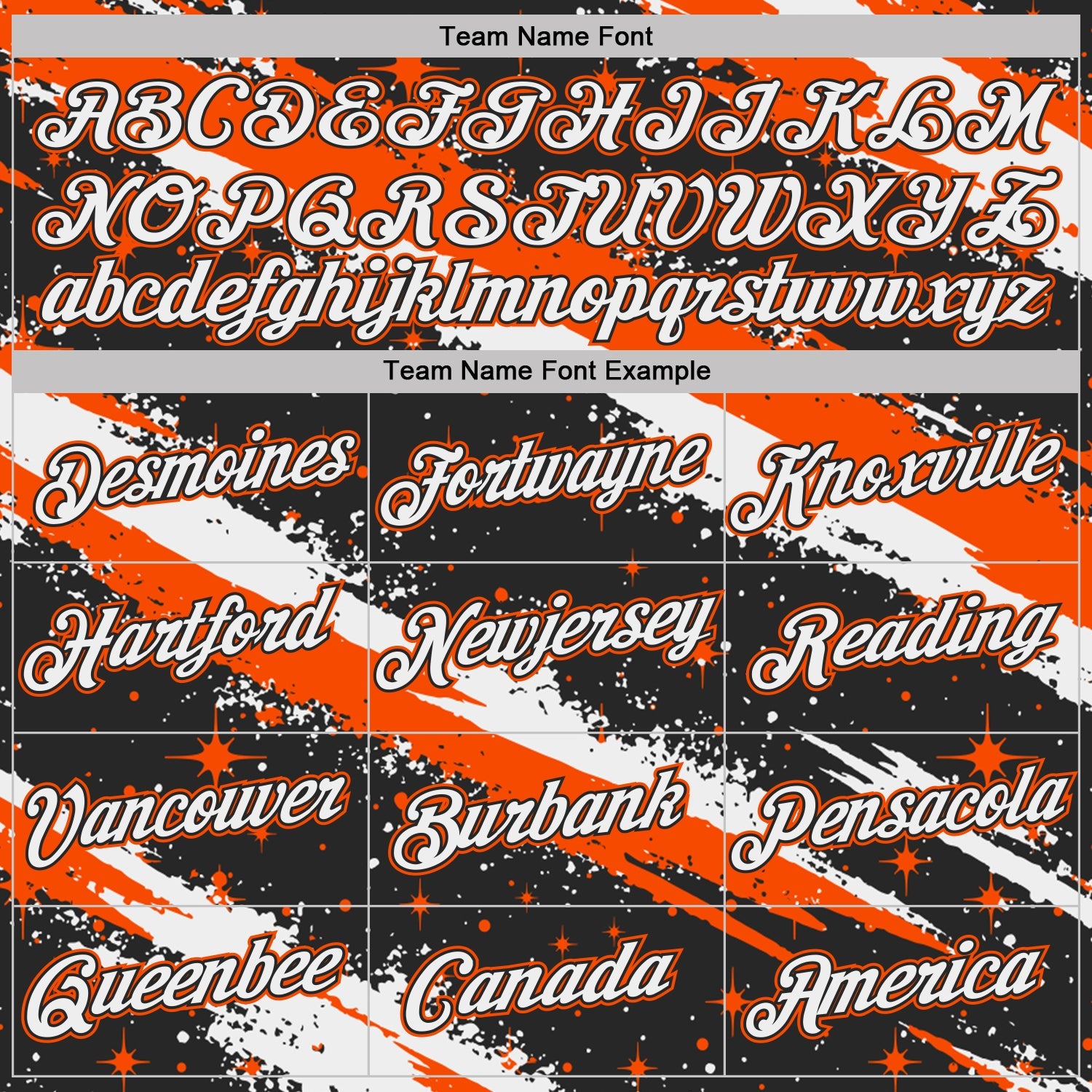 Custom Black White-Orange Brush Stroke Splatter Starburst Performance T-Shirt view 3