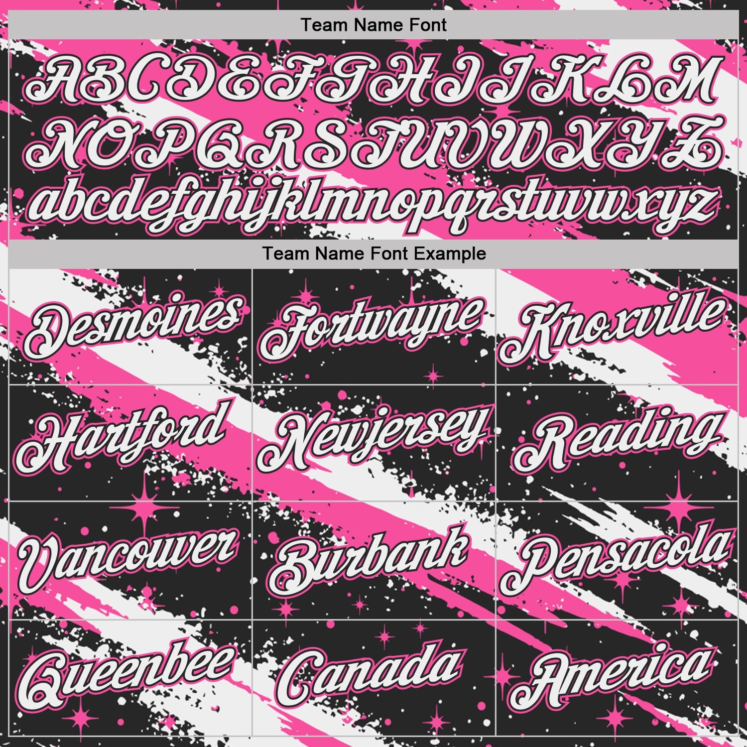 Custom Black White-Pink Brush Stroke Splatter Starburst Performance T-Shirt view 3