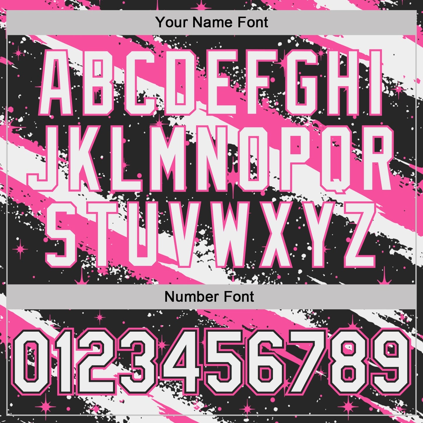 Custom Black White-Pink Brush Stroke Splatter Starburst Performance T-Shirt view 4