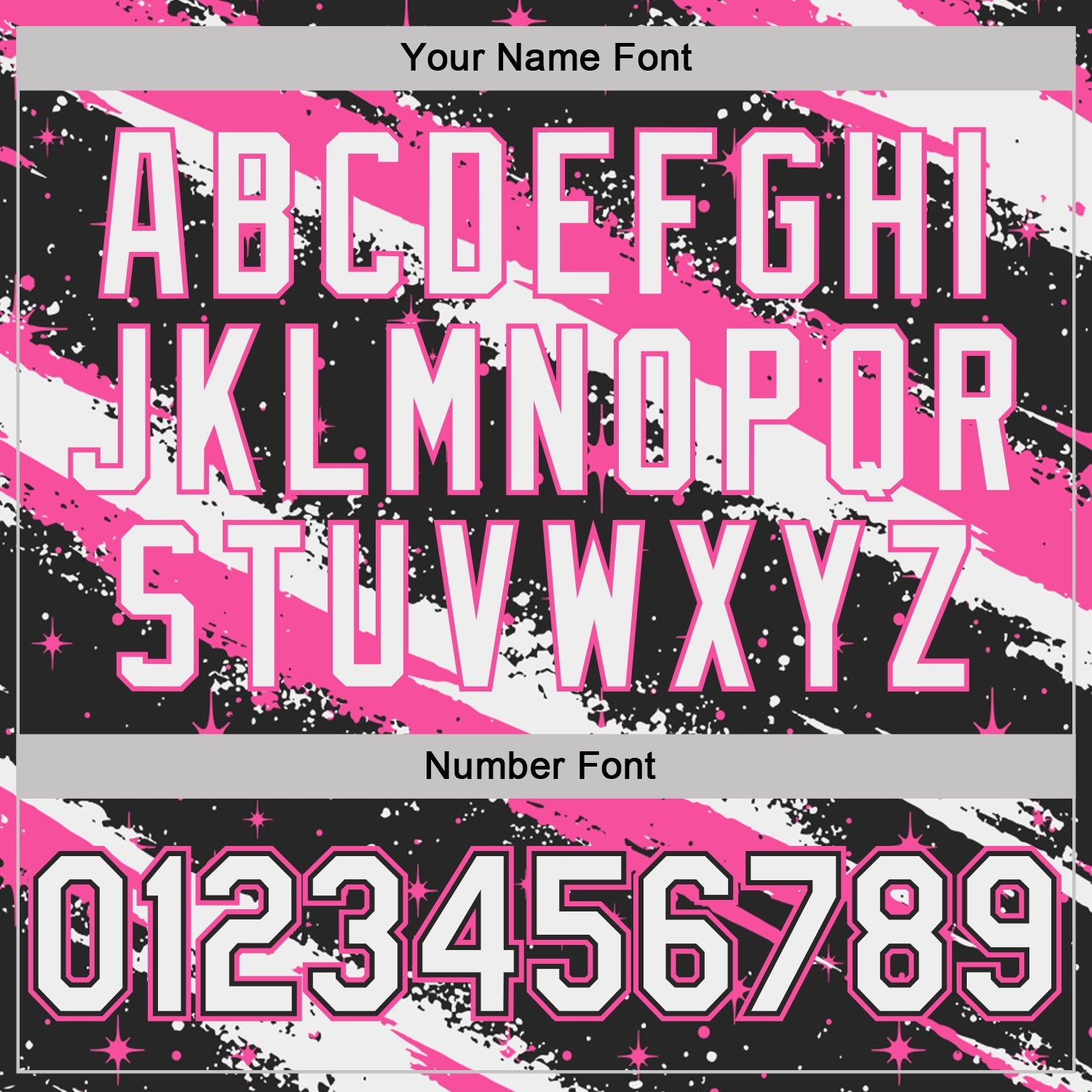 Custom Black White-Pink Brush Stroke Splatter Starburst Performance T-Shirt view 4