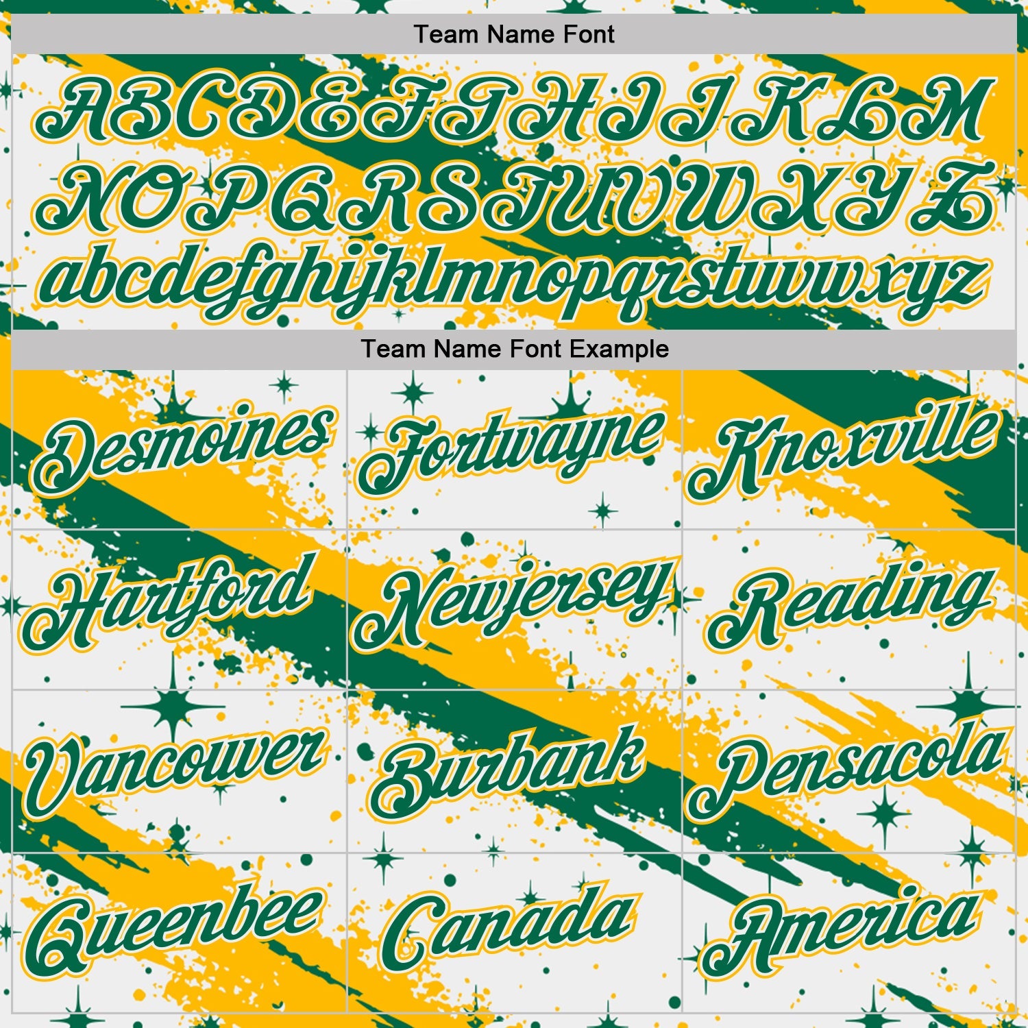 Custom White Kelly Green-Gold Brush Stroke Splatter Starburst Performance T-Shirt view 3