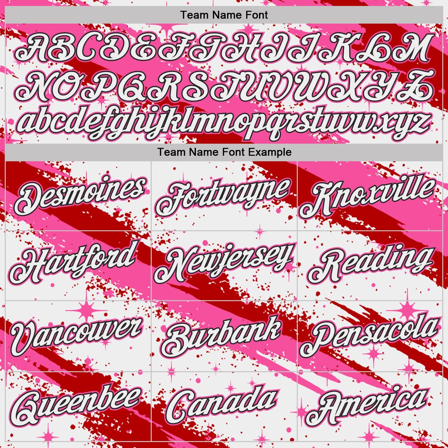 Custom White Pink Red-Black Brush Stroke Splatter Starburst Performance T-Shirt view 3