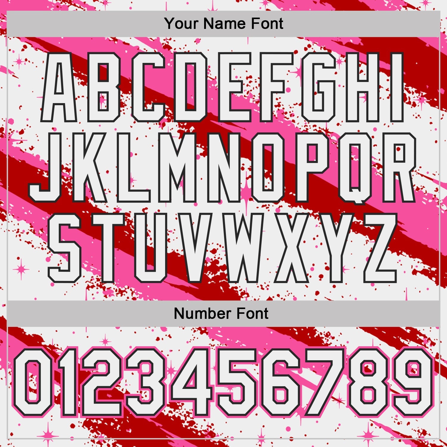 Custom White Pink Red-Black Brush Stroke Splatter Starburst Performance T-Shirt view 4