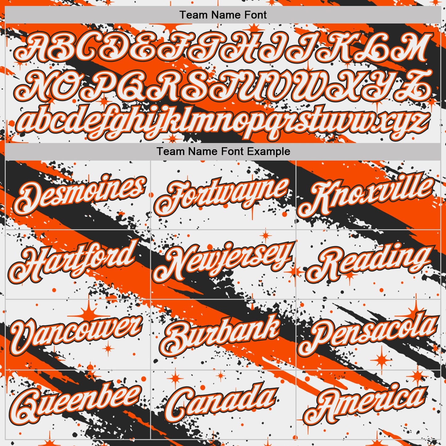 Custom White Orange-Black Brush Stroke Splatter Starburst Performance T-Shirt view 3