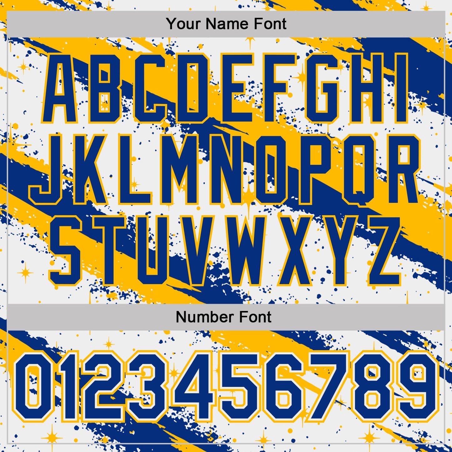Custom White Royal-Gold Brush Stroke Splatter Starburst Performance T-Shirt view 4