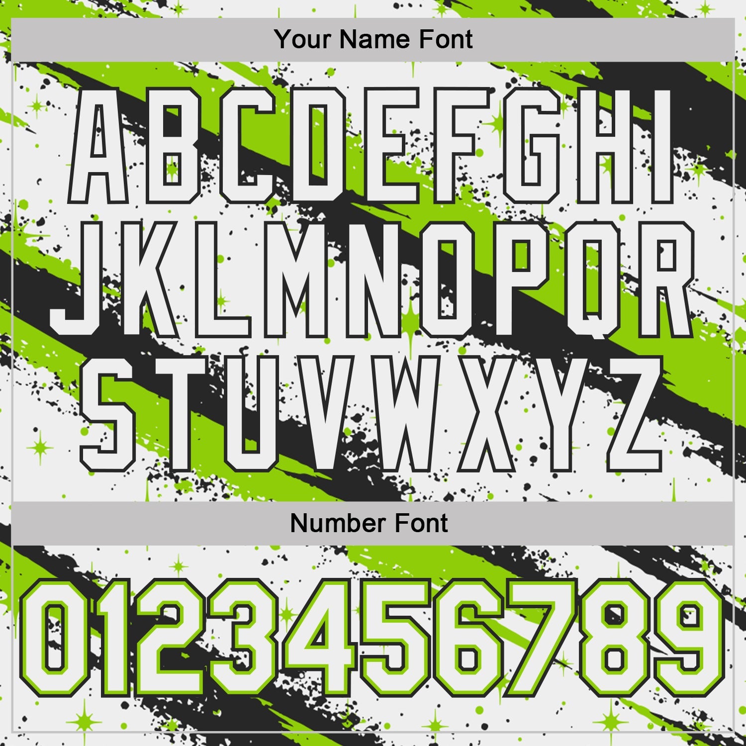 Custom White Neon Green-Black Brush Stroke Splatter Starburst Performance T-Shirt view 4