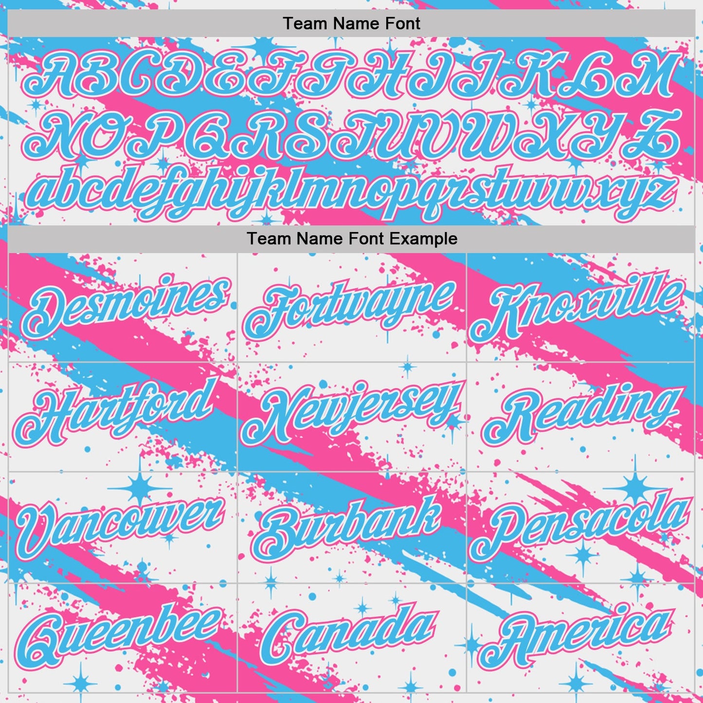 Custom White Sky Blue-Pink Brush Stroke Splatter Starburst Performance T-Shirt view 3