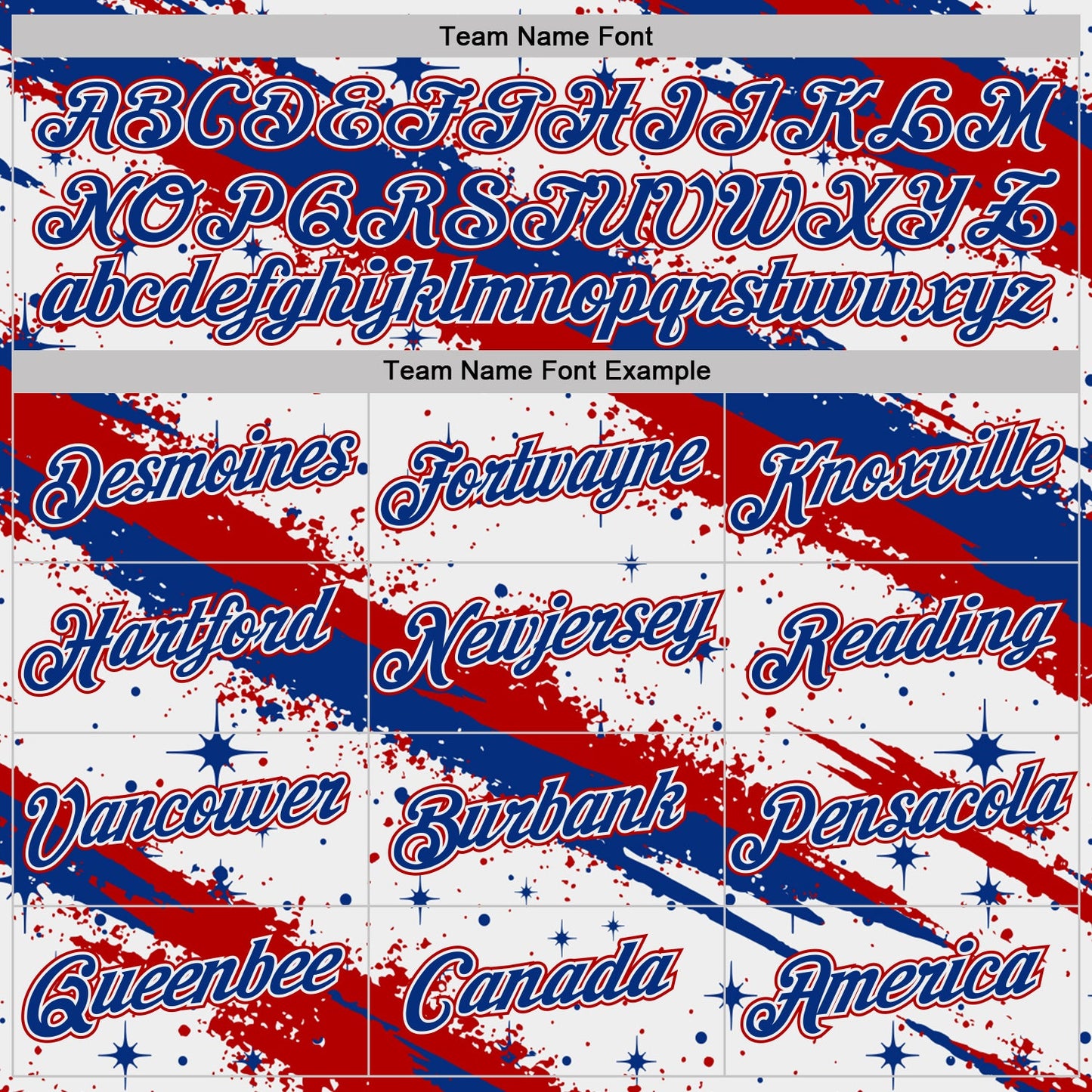 Custom White Royal-Red Brush Stroke Splatter Starburst Performance T-Shirt view 3