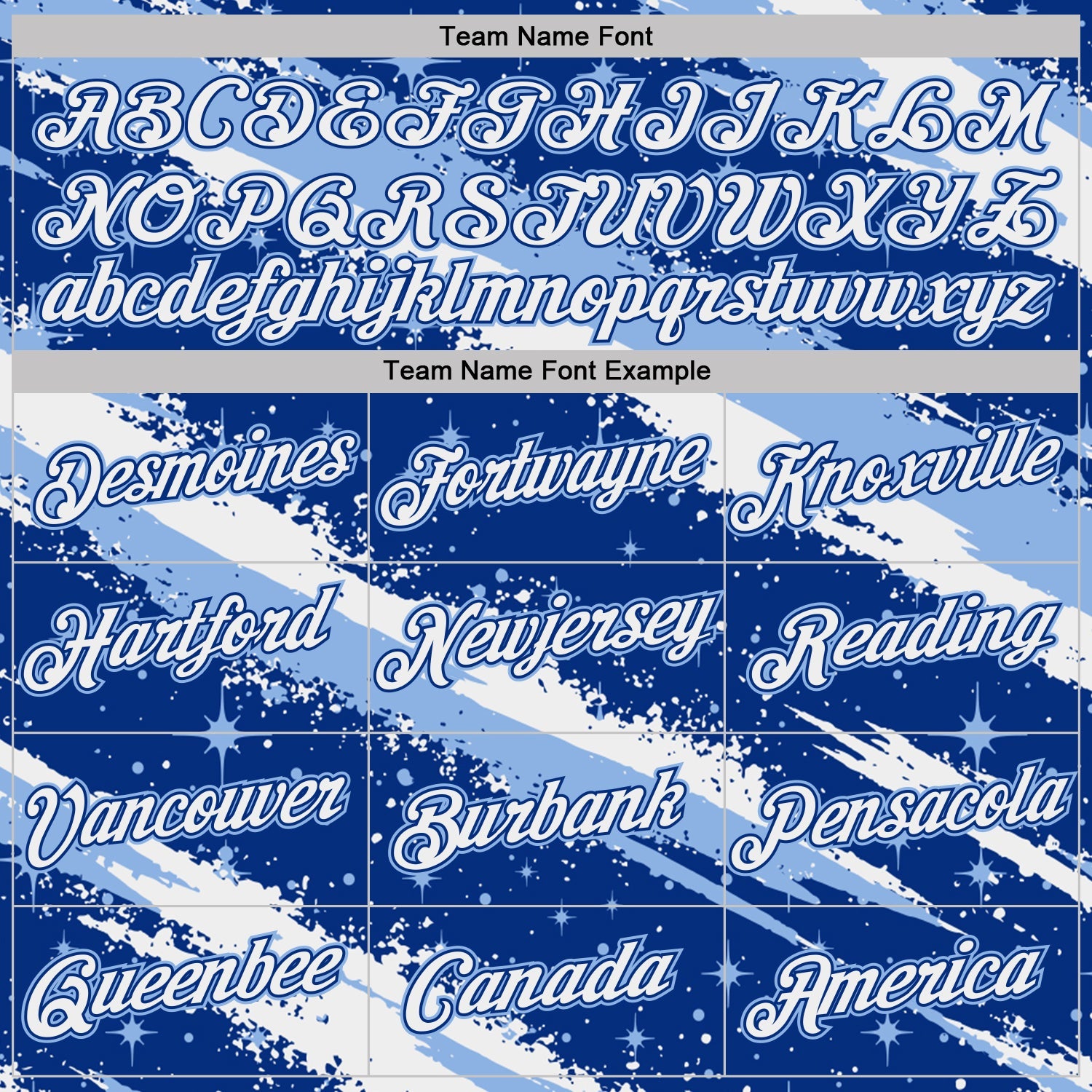 Custom Royal White-Light Blue Brush Stroke Splatter Starburst Performance T-Shirt view 3