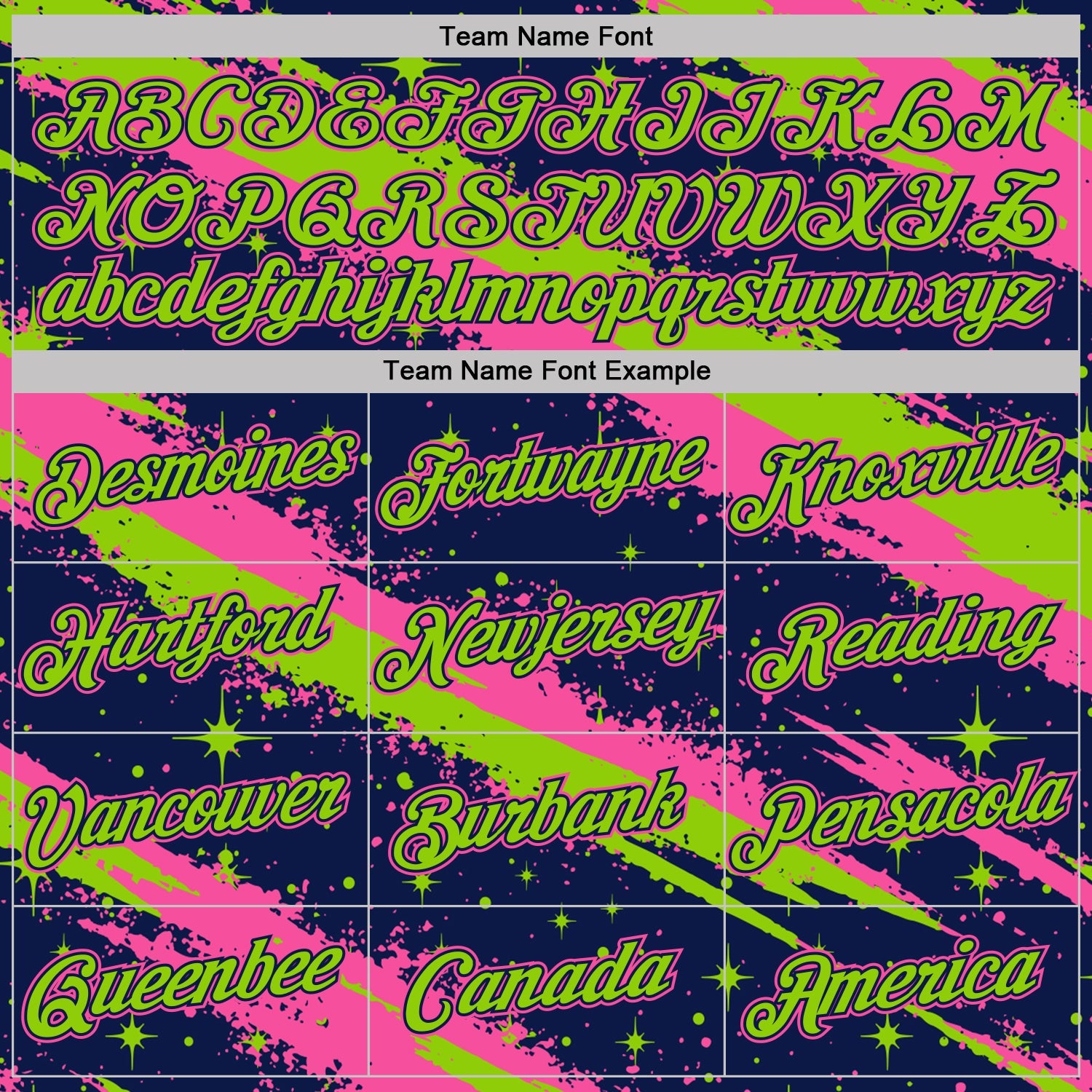 Custom Navy Neon Green-Pink Brush Stroke Splatter Starburst Performance T-Shirt view 3