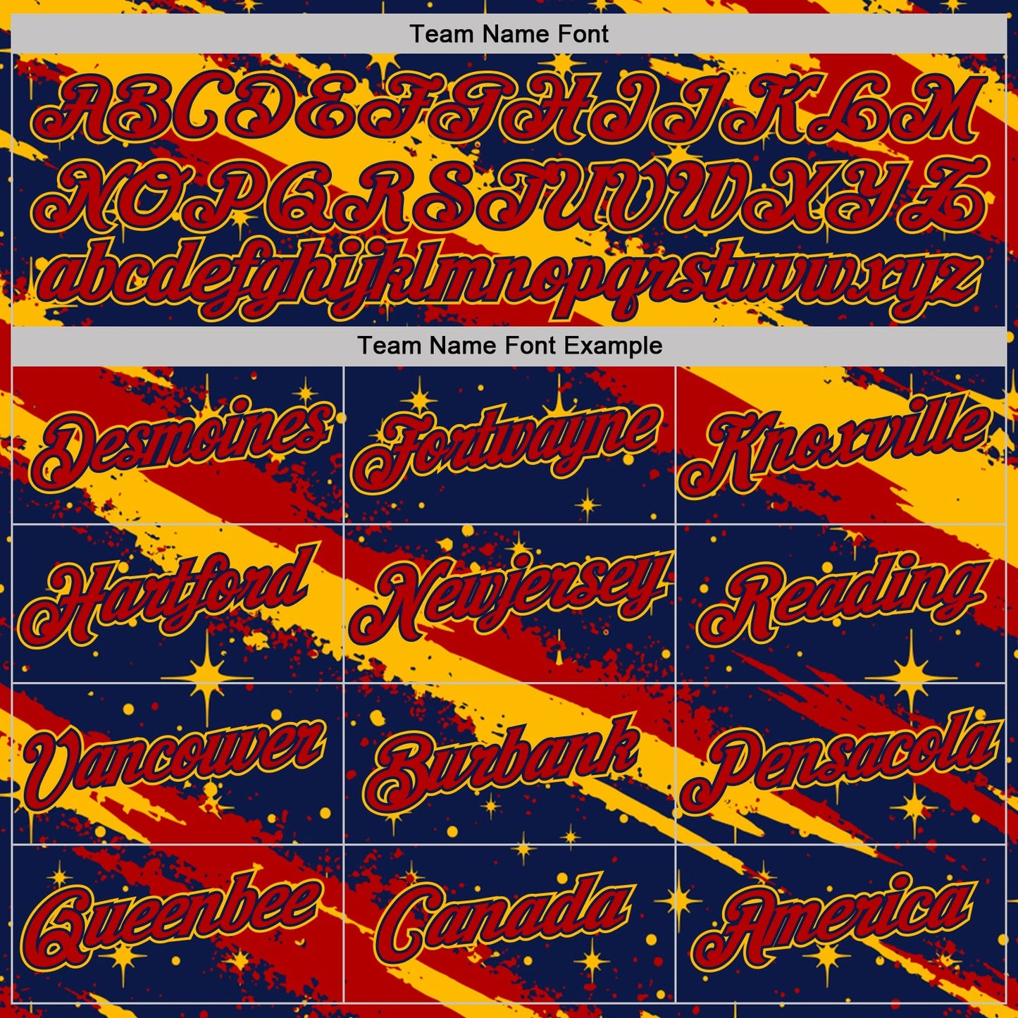 Custom Navy Red-Gold Brush Stroke Splatter Starburst Performance T-Shirt view 3