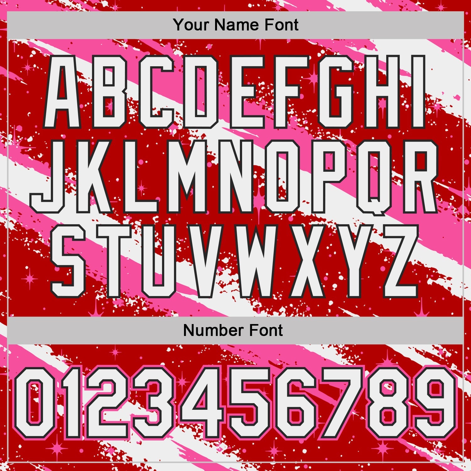 Custom Red White Pink-Black Brush Stroke Splatter Starburst Performance T-Shirt view 4