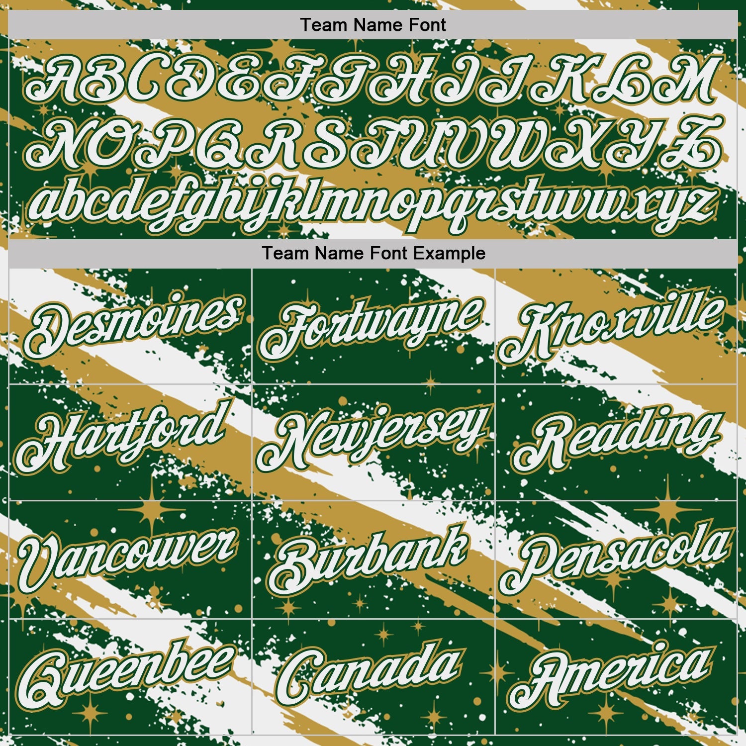 Custom Green White-Old Gold Brush Stroke Splatter Starburst Performance T-Shirt view 3