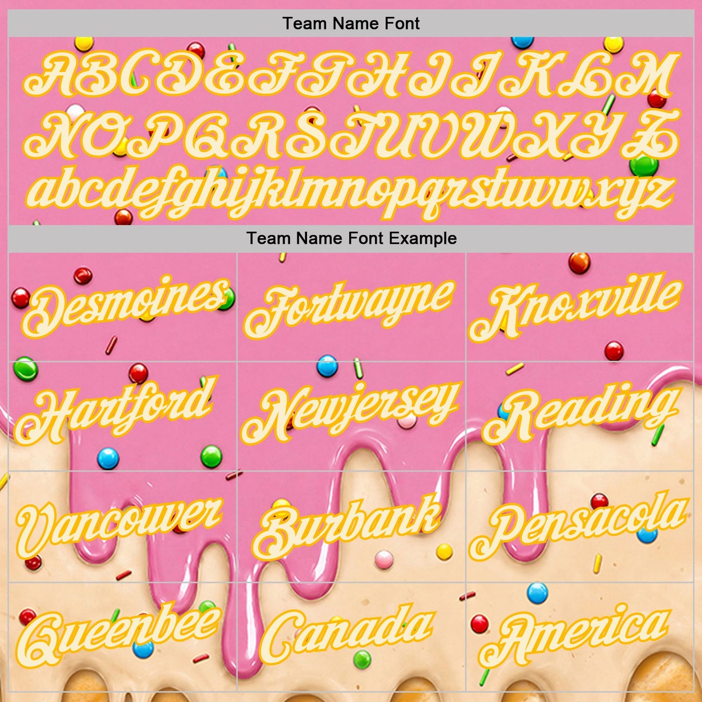 Custom Light Pink Cream-Gold Ice Cream Waffle Foodie Dessert Performance T-Shirt view 3