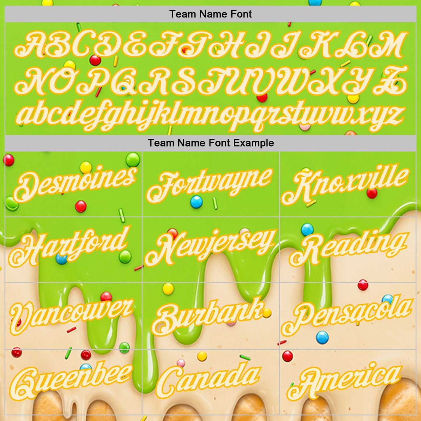 Custom Neon Green Cream-Gold Ice Cream Waffle Foodie Dessert Performance T-Shirt view 3