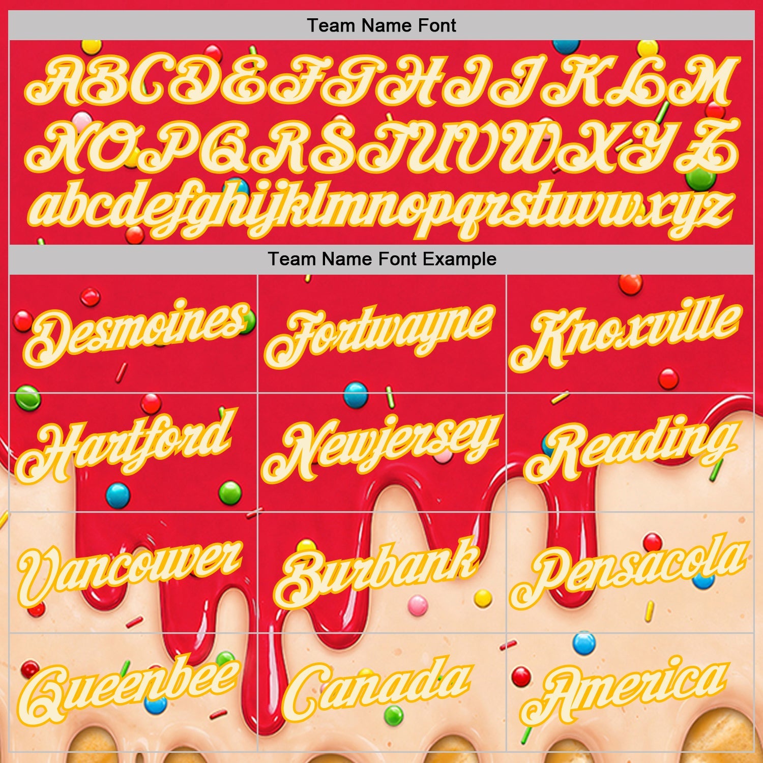 Custom Fire Red Cream-Gold Ice Cream Waffle Foodie Dessert Performance T-Shirt view 3