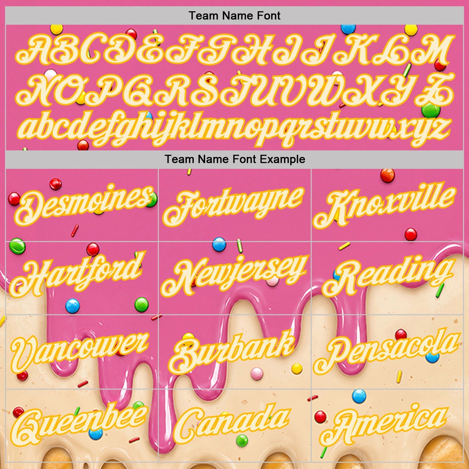 Custom Pink Cream-Gold Ice Cream Waffle Foodie Dessert Performance T-Shirt view 3