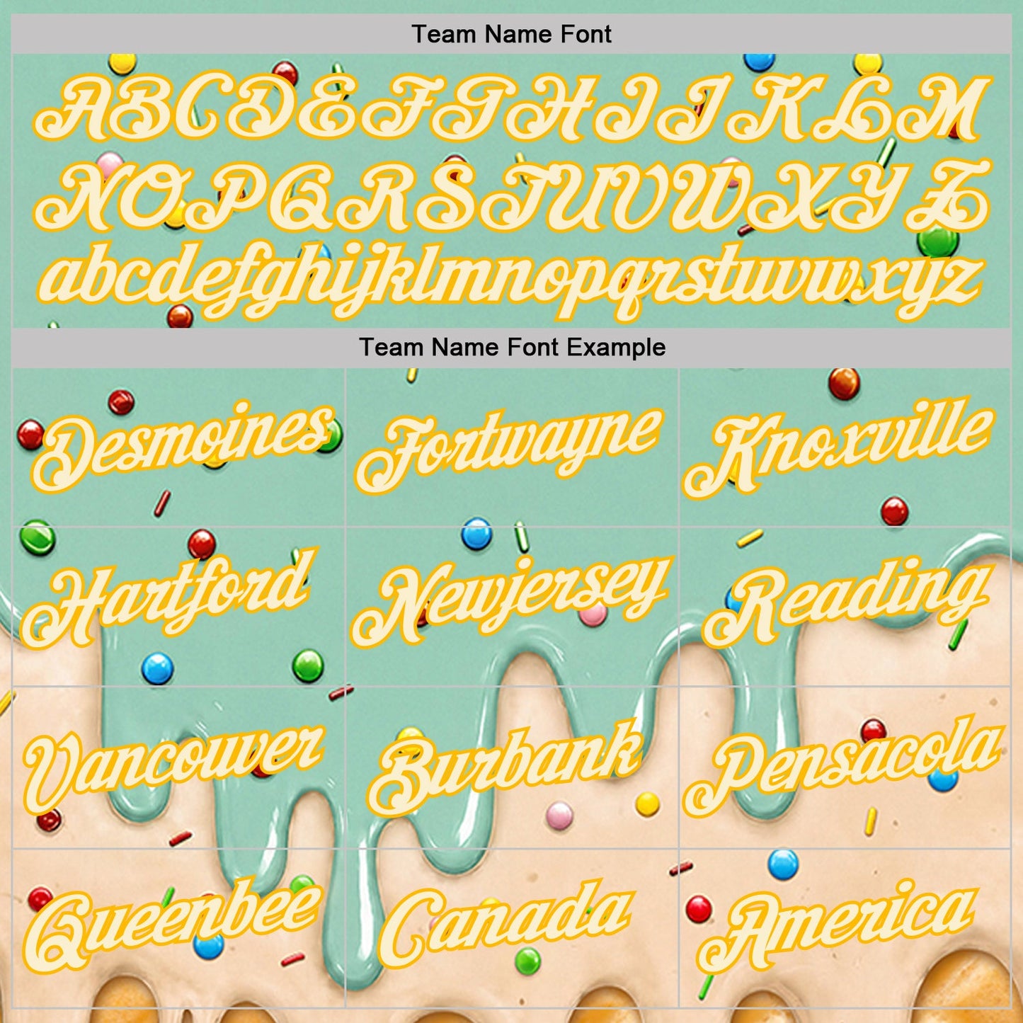 Custom Ice Blue Cream-Gold Ice Cream Waffle Foodie Dessert Performance T-Shirt view 3