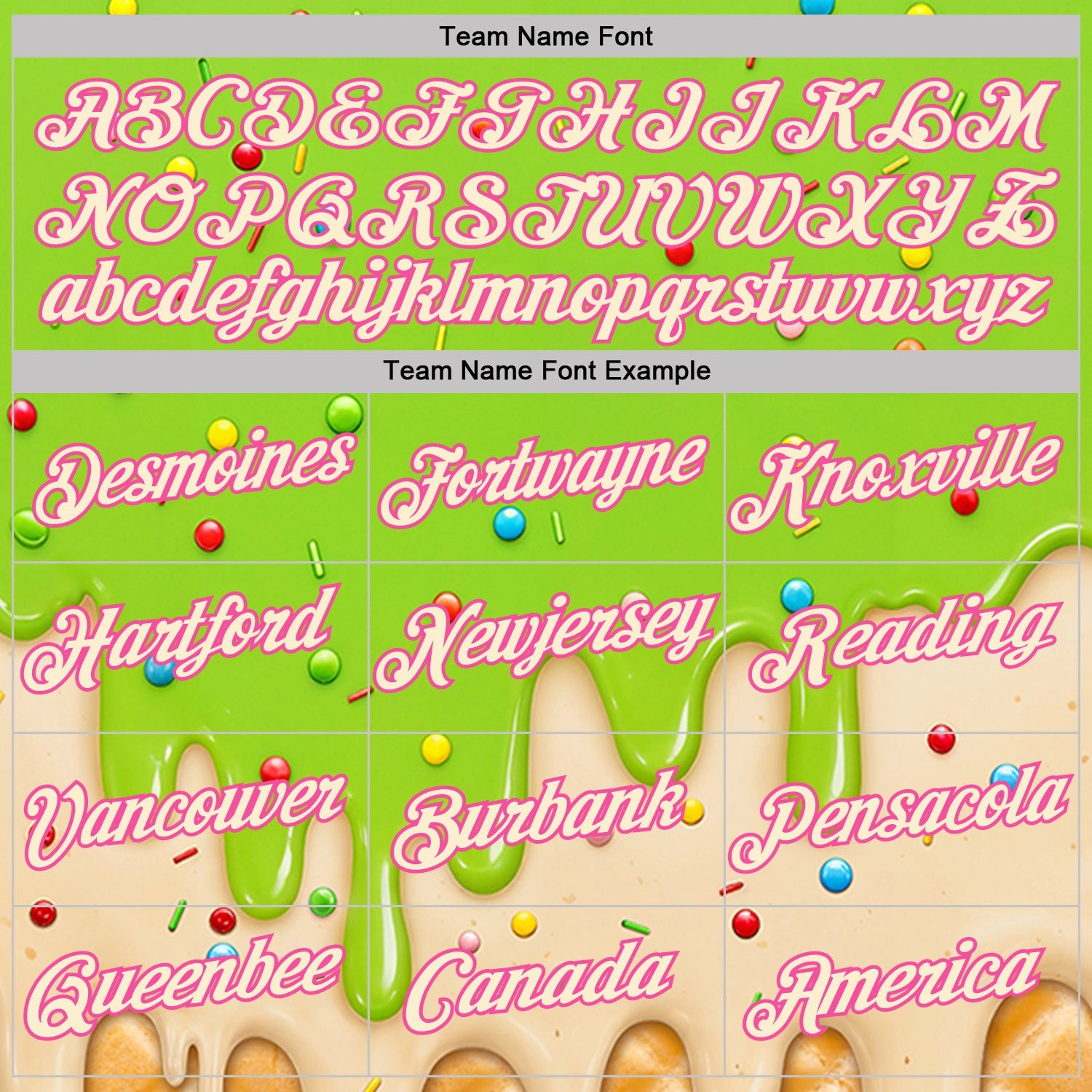 Custom Neon Green Cream-Pink Ice Cream Waffle Foodie Dessert Performance T-Shirt view 3