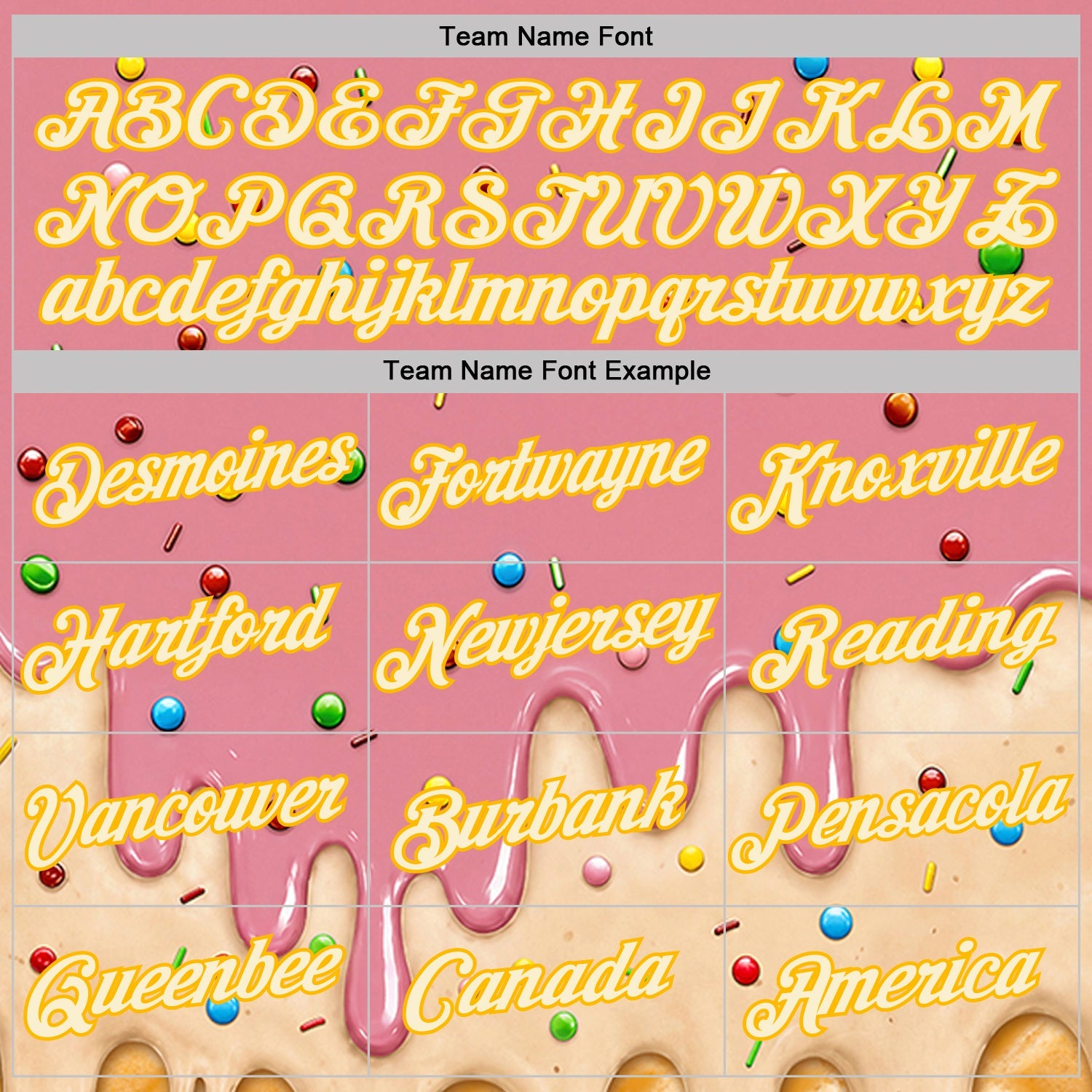 Custom Medium Pink Cream-Gold Ice Cream Waffle Foodie Dessert Performance T-Shirt view 3
