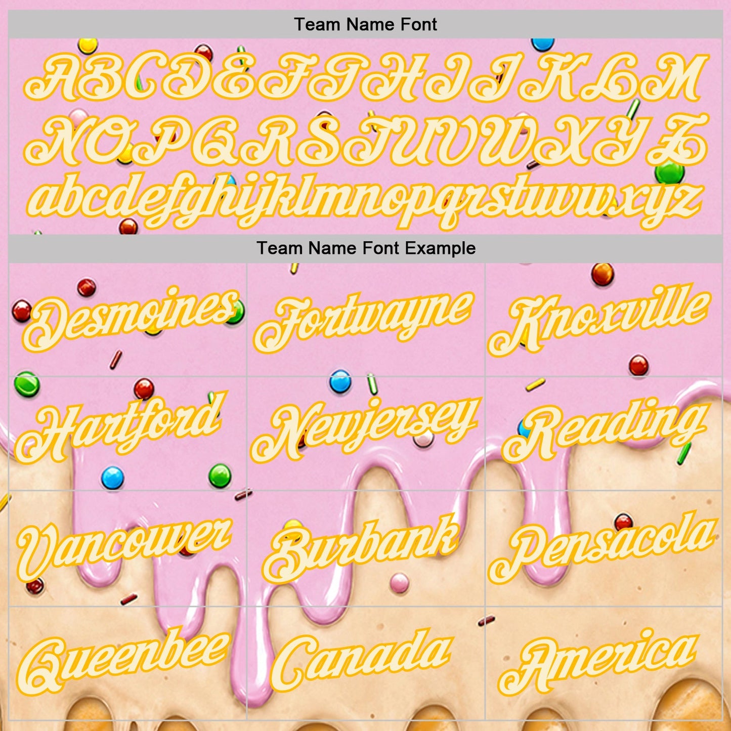 Custom Light Pink Cream-Gold Ice Cream Waffle Foodie Dessert Performance T-Shirt view 3