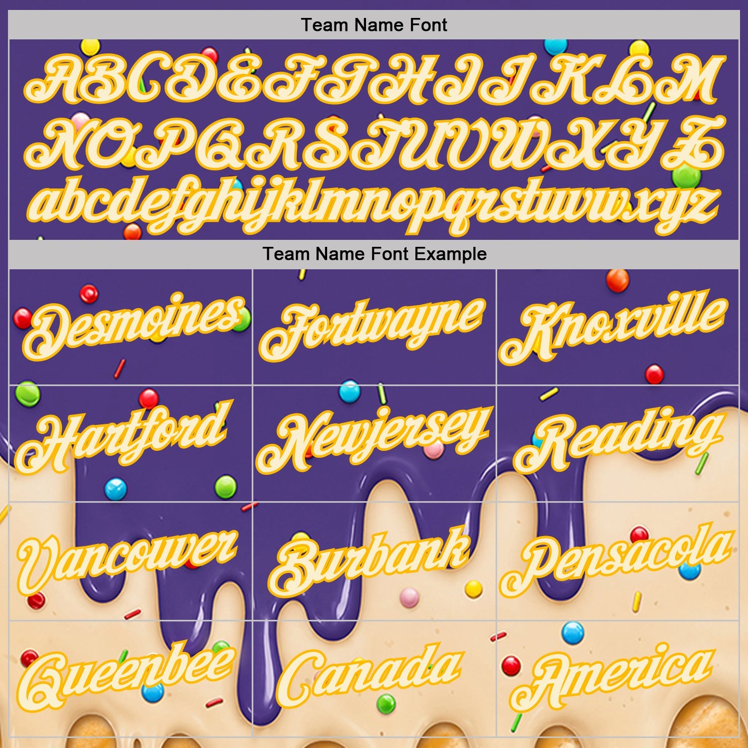 Custom Purple Cream-Gold Ice Cream Waffle Foodie Dessert Performance T-Shirt view 3