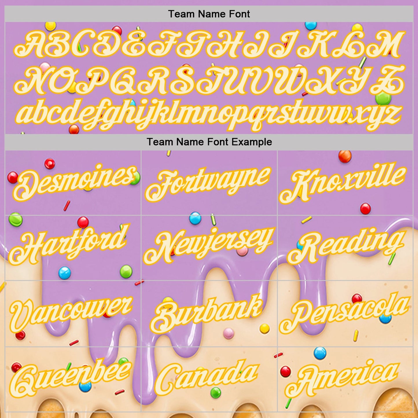 Custom Light Purple Cream-Gold Ice Cream Waffle Foodie Dessert Performance T-Shirt view 3