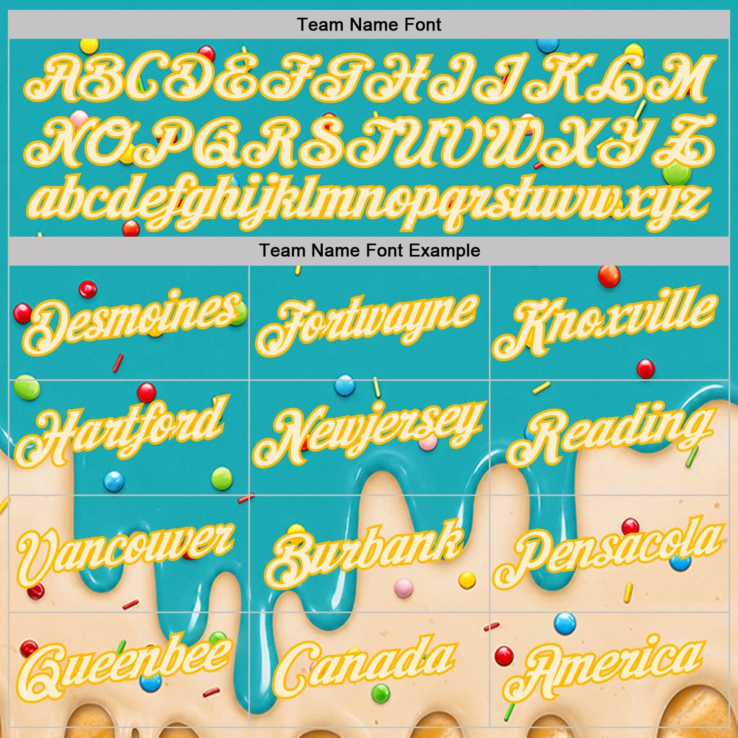 Custom Aqua Cream-Gold Ice Cream Waffle Foodie Dessert Performance T-Shirt view 3
