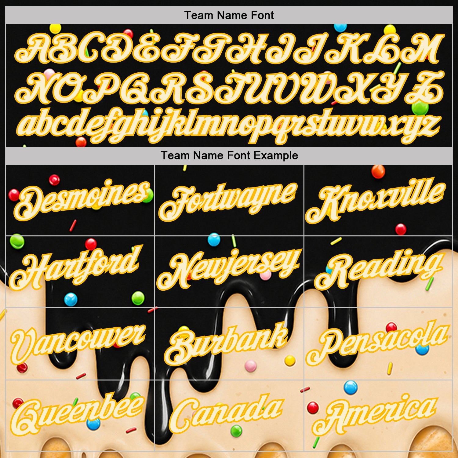 Custom Black Cream-Gold Ice Cream Waffle Foodie Dessert Performance T-Shirt view 3