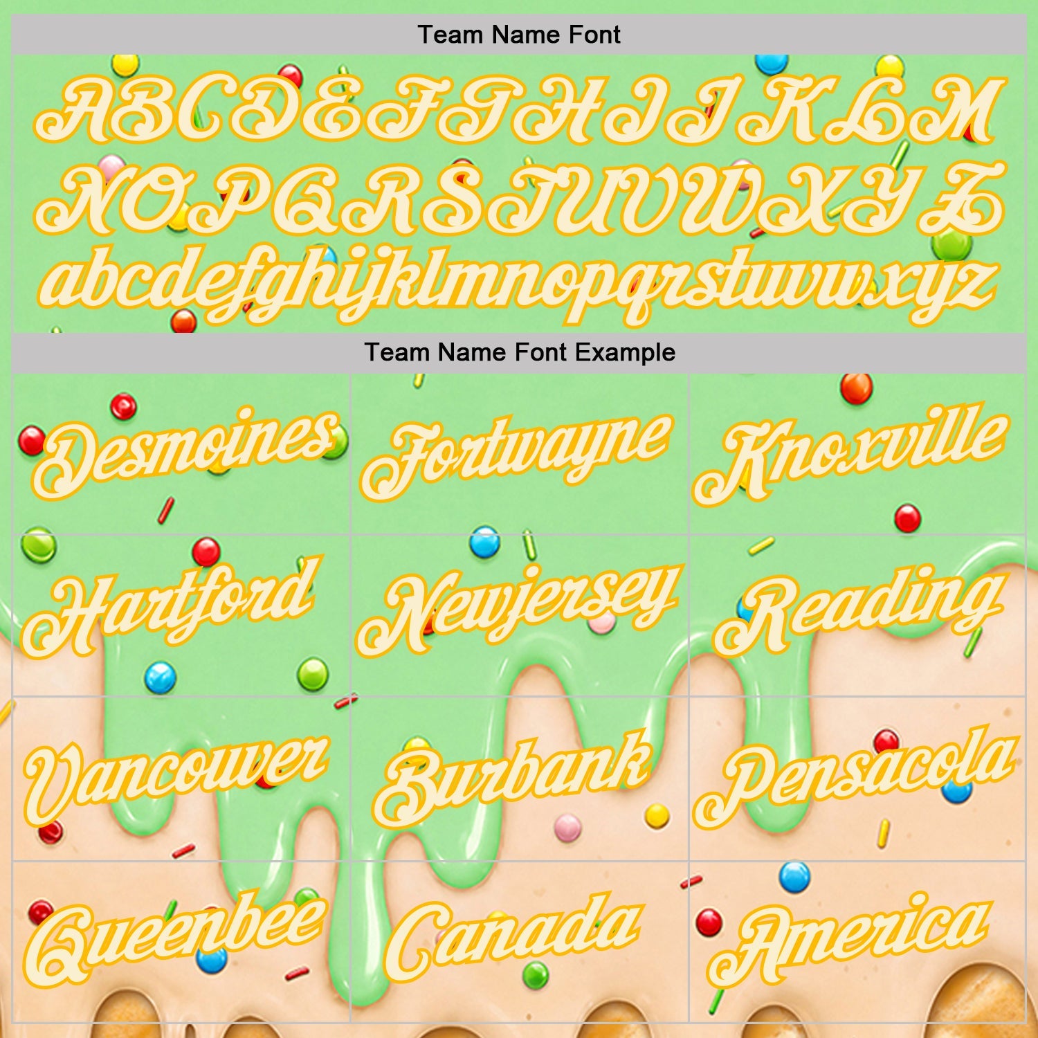 Custom Pea Green Cream-Gold Ice Cream Waffle Foodie Dessert Performance T-Shirt view 3