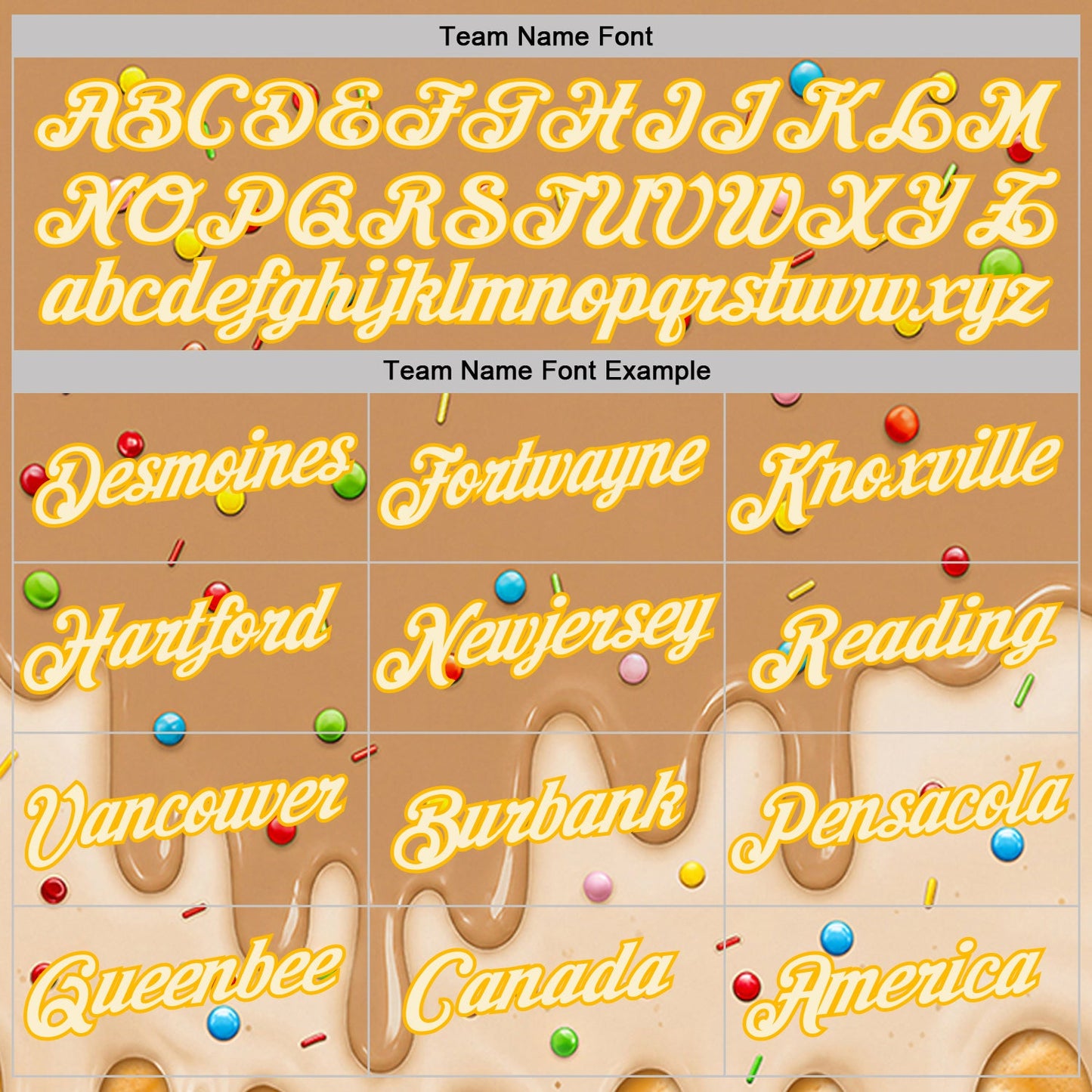 Custom Tan Cream-Gold Ice Cream Waffle Foodie Dessert Performance T-Shirt view 3