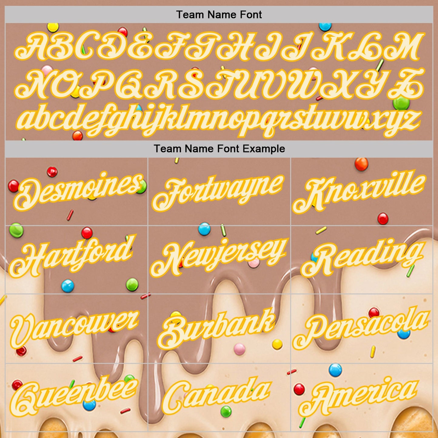 Custom Caramel Brown Cream-Gold Ice Cream Waffle Foodie Dessert Performance T-Shirt view 3