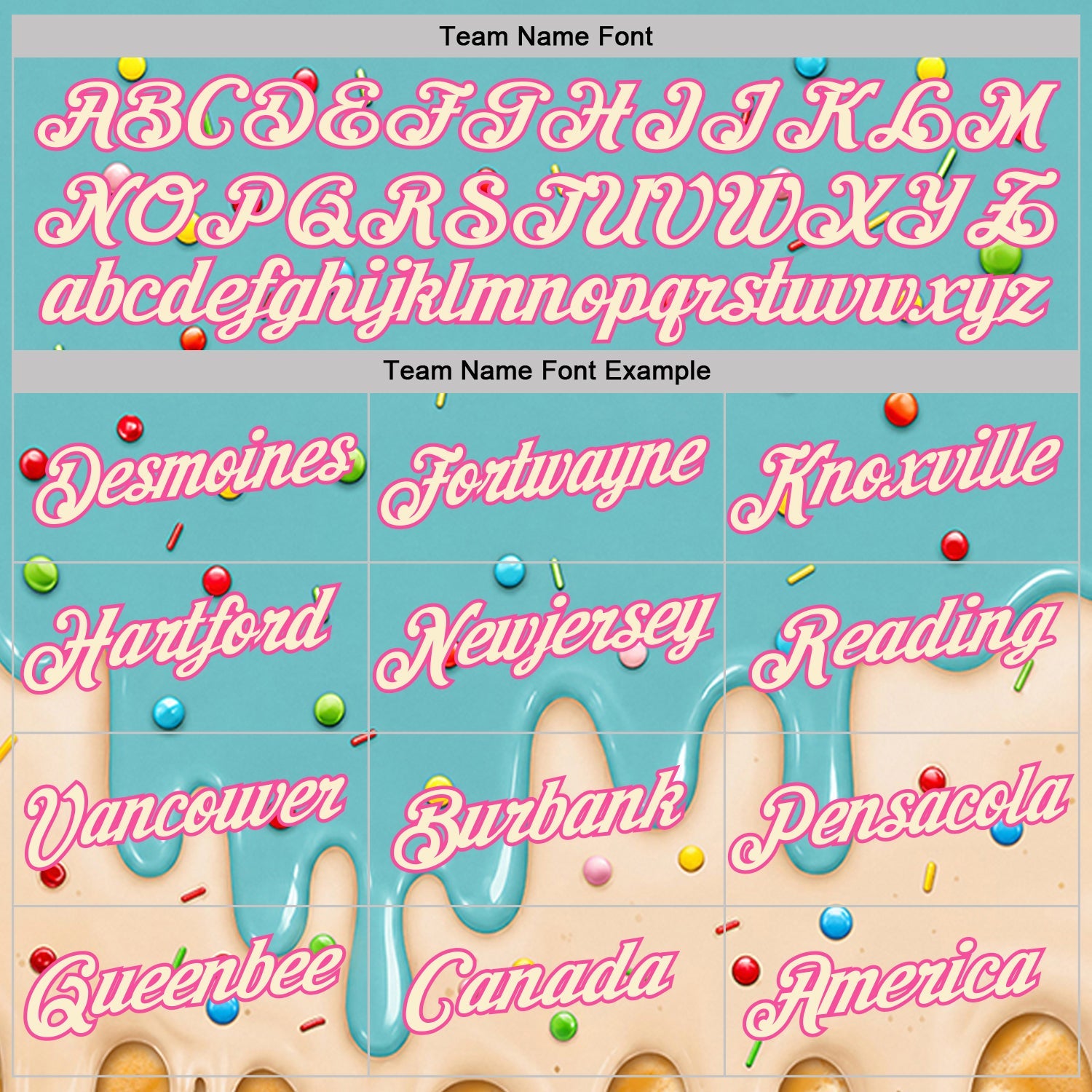 Custom Mint Aqua Cream-Pink Ice Cream Waffle Foodie Dessert Performance T-Shirt view 3