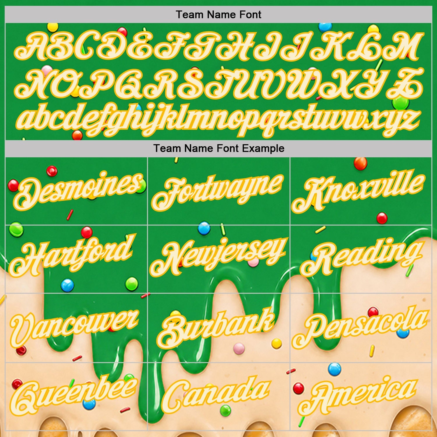 Custom Light Kelly Green Cream-Gold Ice Cream Waffle Foodie Dessert Performance T-Shirt view 3