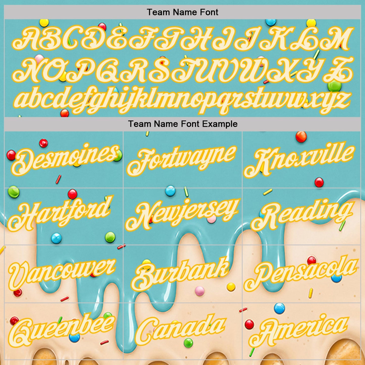 Custom Mint Aqua Cream-Gold Ice Cream Waffle Foodie Dessert Performance T-Shirt view 3