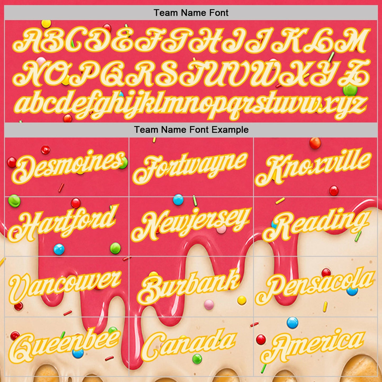 Custom Coral Red Cream-Gold Ice Cream Waffle Foodie Dessert Performance T-Shirt view 3