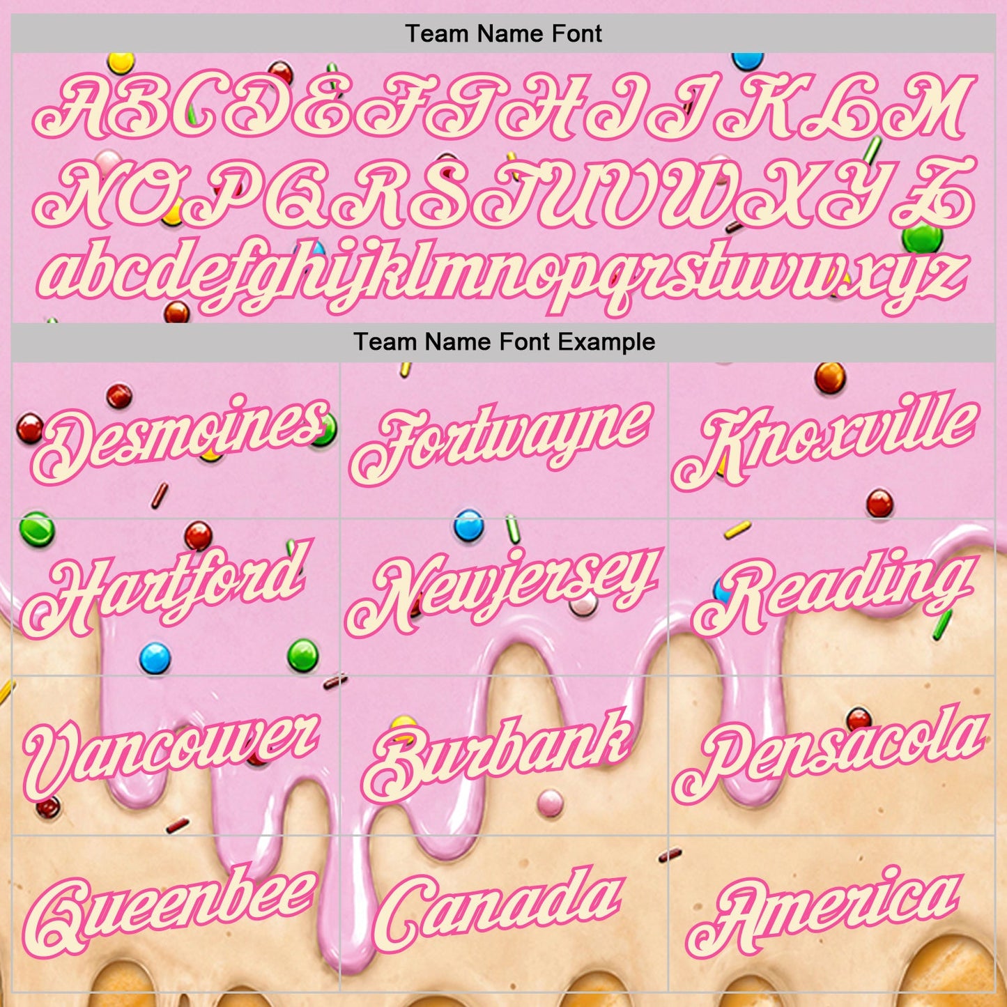 Custom Light Pink Cream-Pink Ice Cream Waffle Foodie Dessert Performance T-Shirt view 3