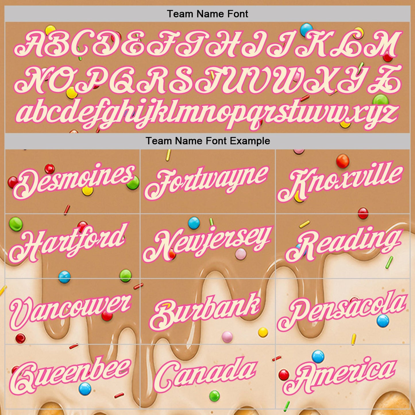 Custom Tan Cream-Pink Ice Cream Waffle Foodie Dessert Performance T-Shirt view 3