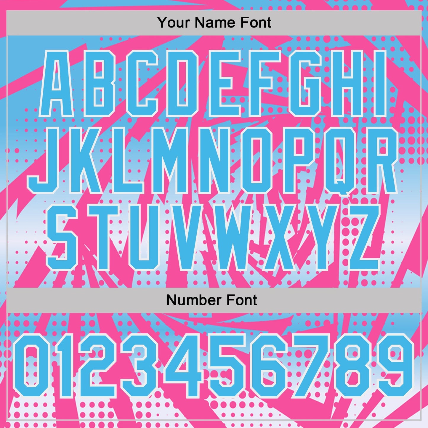 Custom Pink Sky Blue-White Lightning Gradient Dot Performance T-Shirt view 4