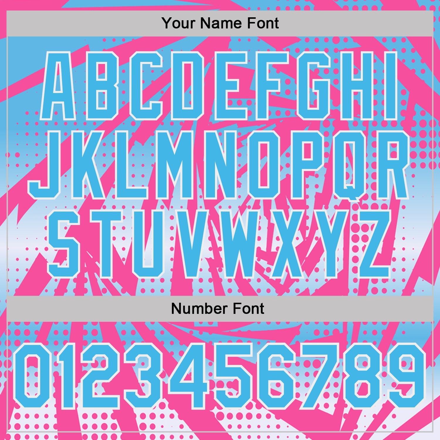 Custom Pink Sky Blue-White Lightning Gradient Dot Performance T-Shirt view 4