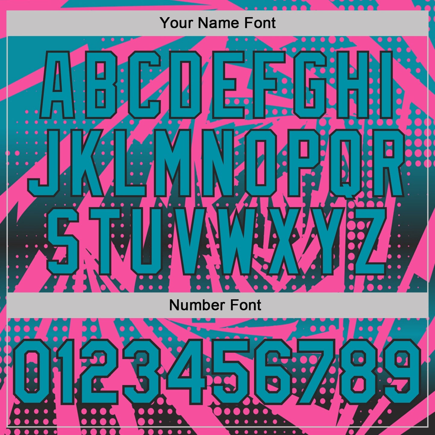 Custom Pink Teal-Black Lightning Gradient Dot Performance T-Shirt view 4