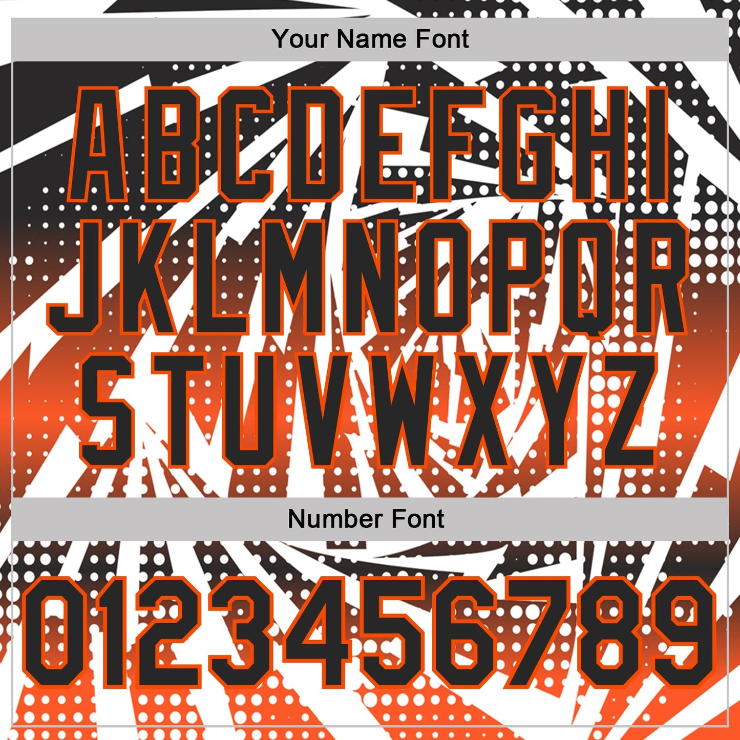 Custom White Black-Orange Lightning Gradient Dot Performance T-Shirt view 4