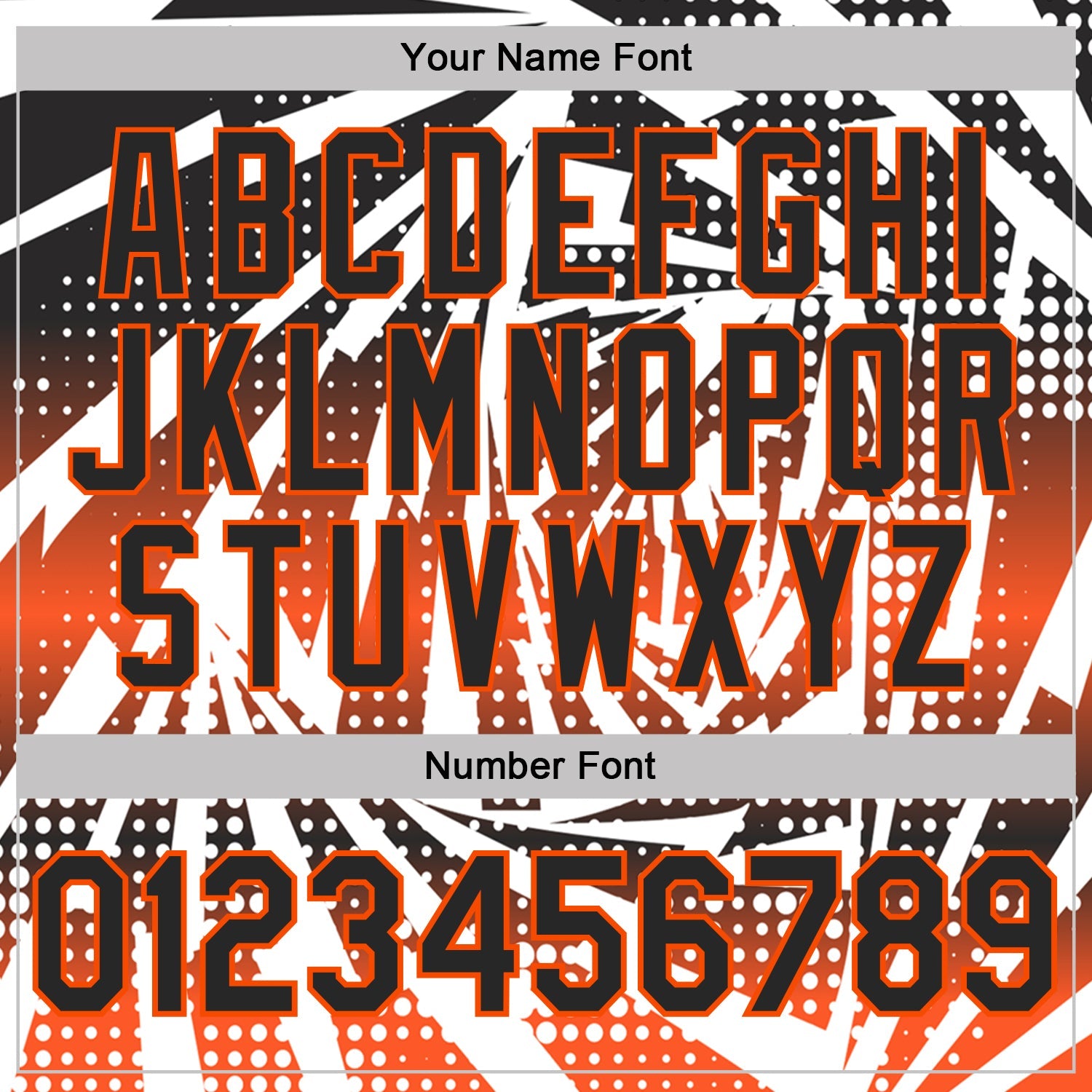 Custom White Black-Orange Lightning Gradient Dot Performance T-Shirt view 4