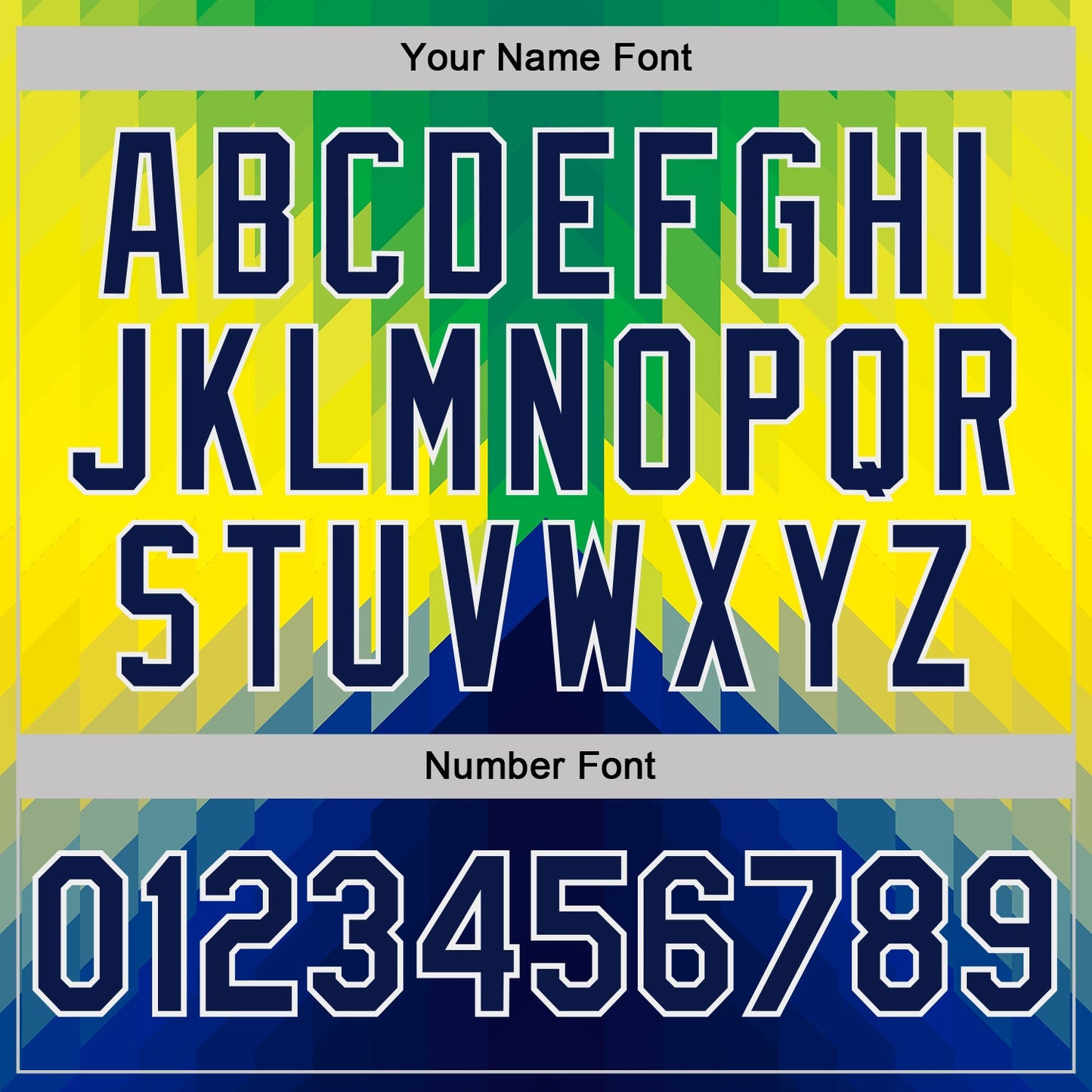 Custom Green Navy Blue-White Geometric Gradient Digital Mosaic Performance T-Shirt view 4