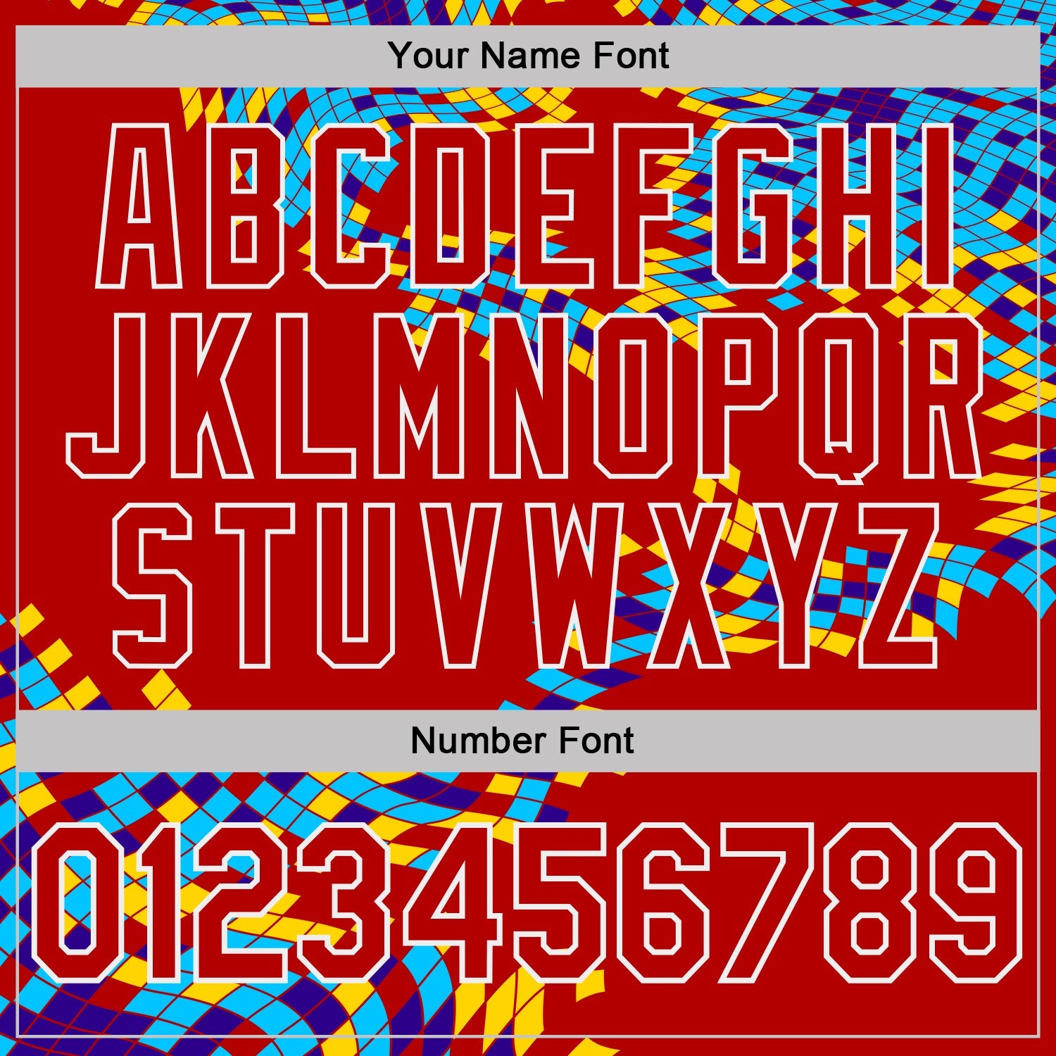 Custom Red Blue Yellow-White Geometric Digital Mosaic Performance T-Shirt view 4