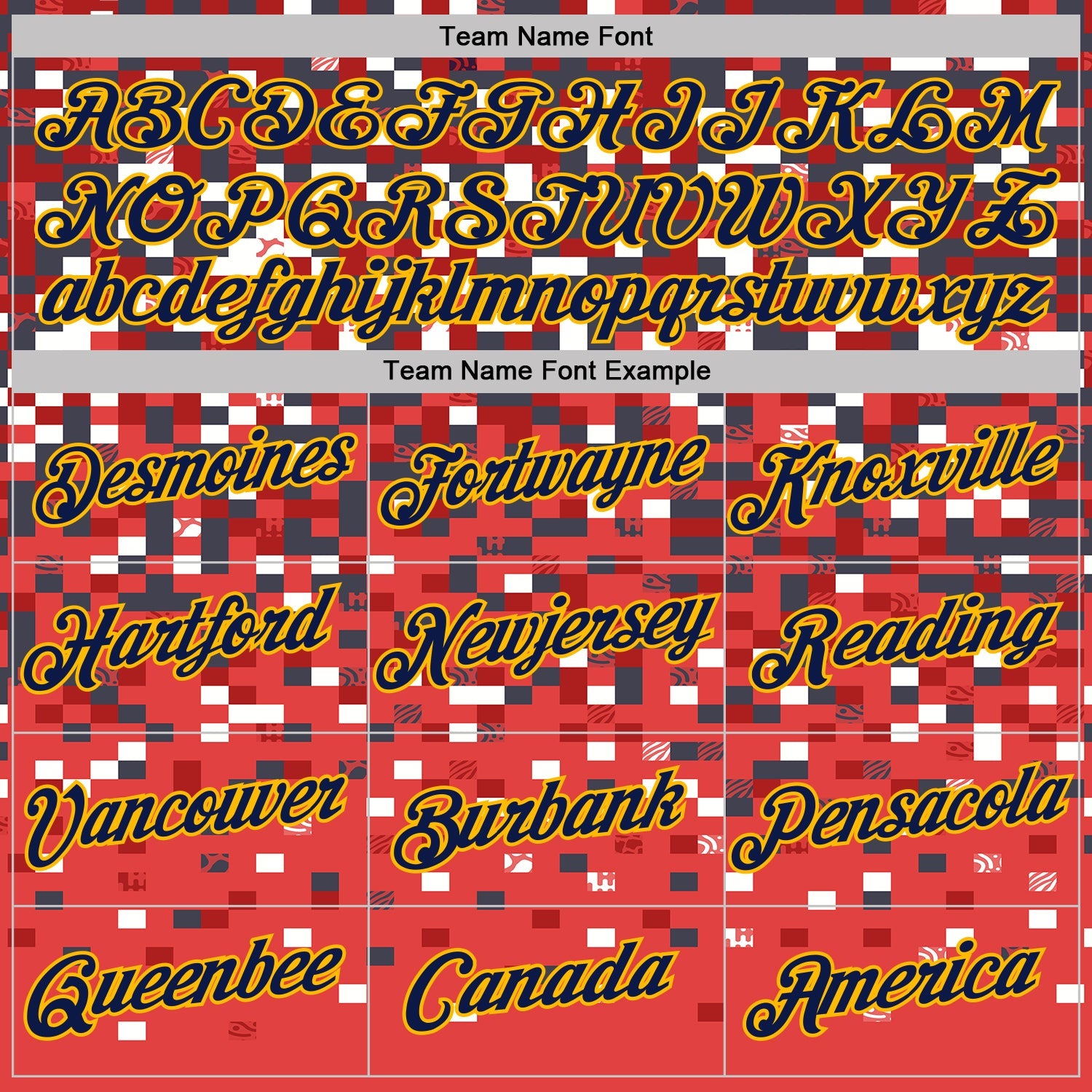 Custom Red Navy-Gold Geometric Digital Mosaic Performance T-Shirt view 3