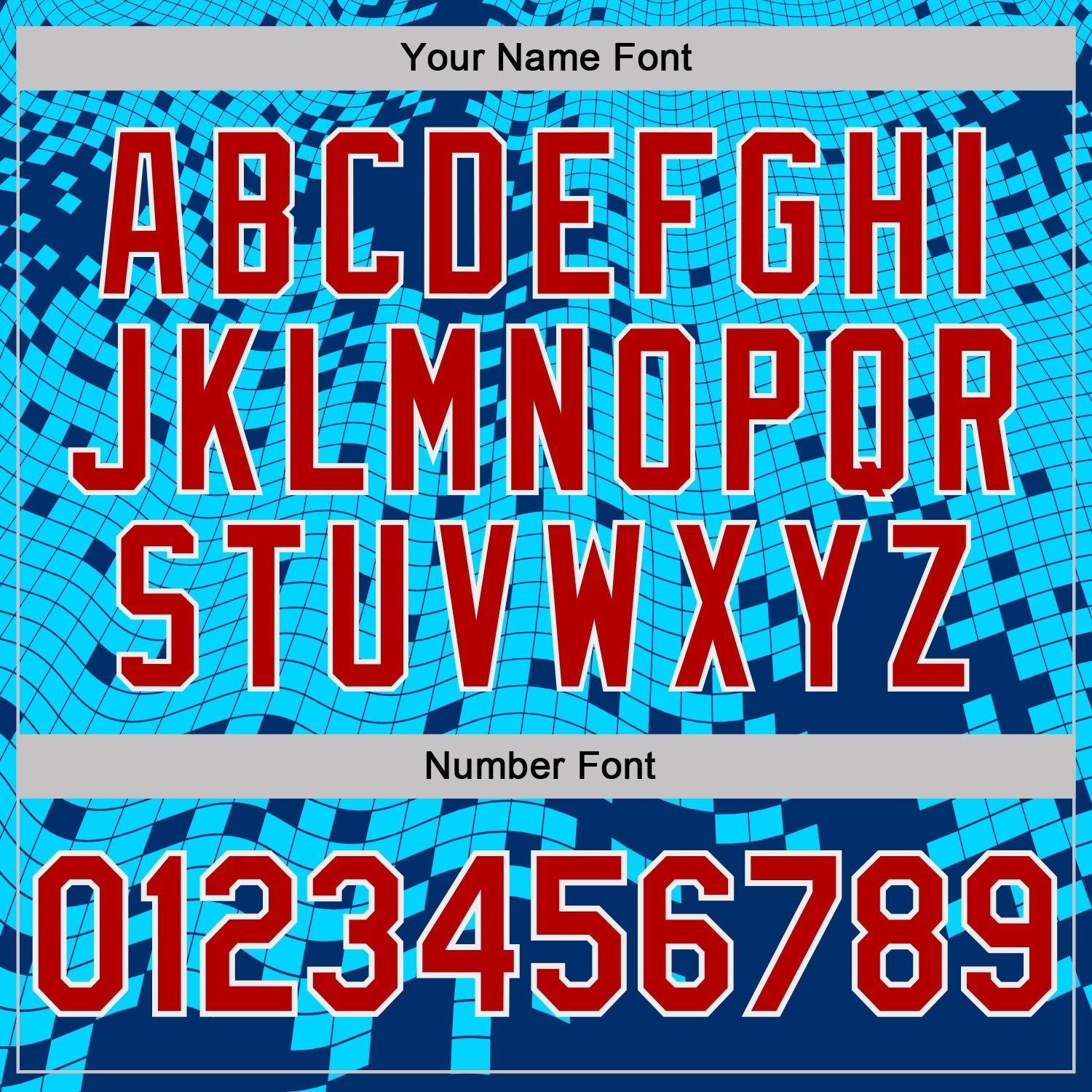 Custom Blue Red-White Geometric Digital Mosaic Performance T-Shirt view 4