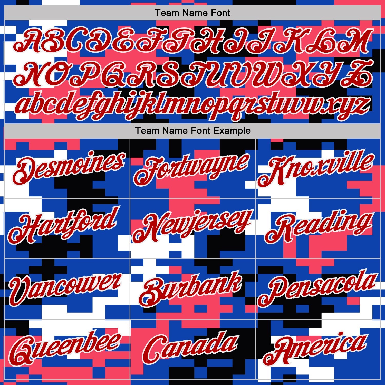 Custom Thunder Blue Red Pink Black-White Geometric Digital Mosaic Performance T-Shirt view 3